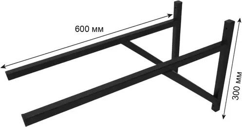 Изображение товара Кронштейн для дымохода Везувий Опорный КР- 1 L-600 (черный)