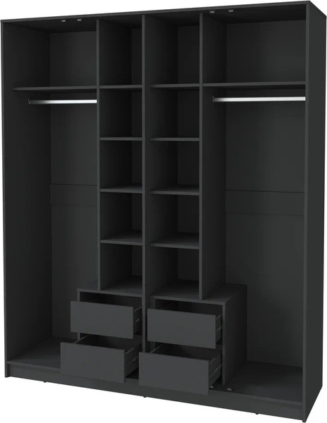 Изображение товара Шкаф Интерлиния Концепт Тренд КТ-Ш4 (антрацит/мята)