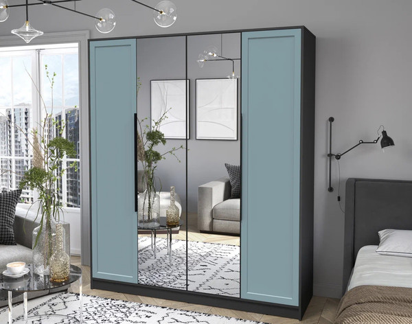 Изображение товара Шкаф Интерлиния Концепт Тренд КТ-Ш4(з) (антрацит/океан)