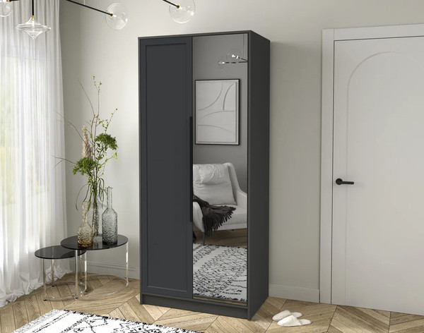 Изображение товара Шкаф Интерлиния Концепт Тренд КТ-Ш2(з) (антрацит/пепел)