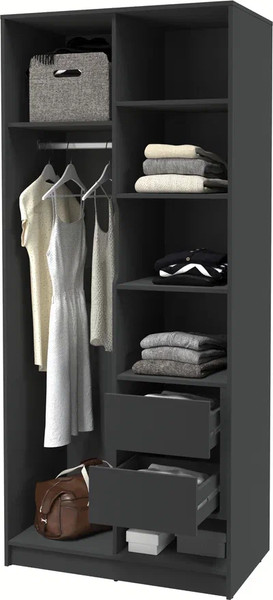 Изображение товара Шкаф Интерлиния Концепт Тренд КТ-Ш2(з) (антрацит/пепел)