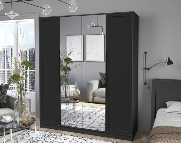 Изображение товара Шкаф Интерлиния Концепт Тренд КТ-Ш4(з) (антрацит/черный)