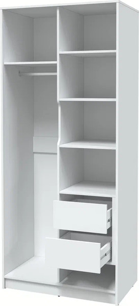 Изображение товара Шкаф Интерлиния Концепт Тренд КТ-Ш2(з) (белый платинум/грей)