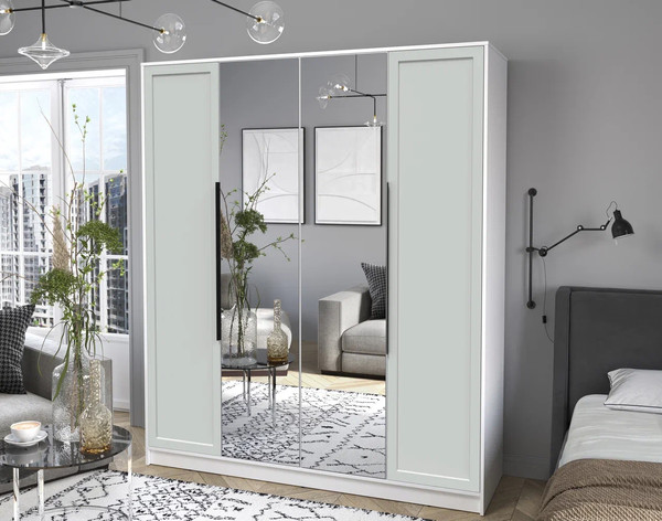 Изображение товара Шкаф Интерлиния Концепт Тренд КТ-Ш4(з) (белый платинум/грей)