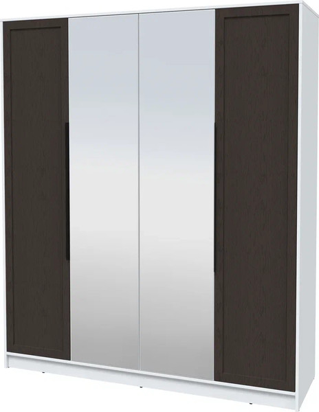 Изображение товара Шкаф Интерлиния Концепт Тренд КТ-Ш4(з) (белый платинум/дуб английский)