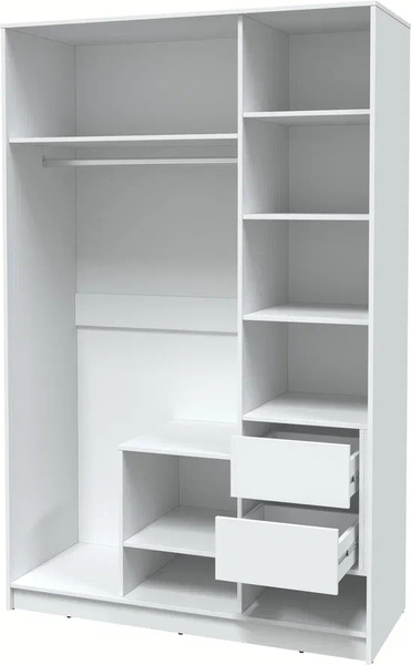 Изображение товара Шкаф Интерлиния Концепт Тренд КТ-Ш3(з) (белый платинум/дуб вотан)