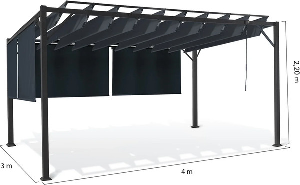 Изображение товара Шатер садовый Springhouse Valencia с 4-мя маркизами / SAG38 (графит)