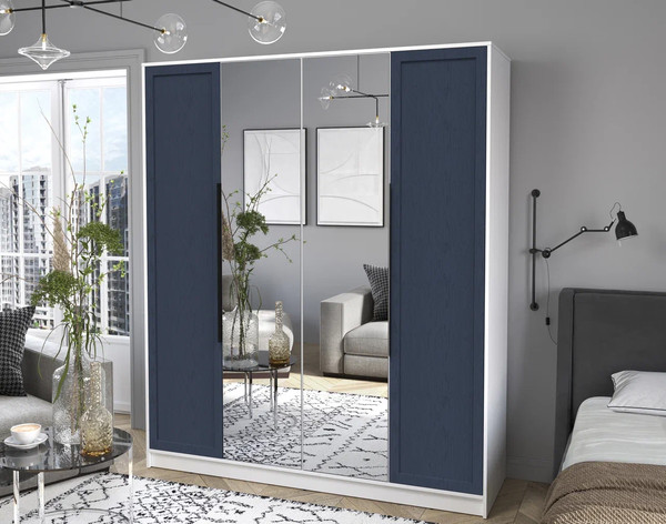 Изображение товара Шкаф Интерлиния Концепт Тренд КТ-Ш4(з) (белый платинум/дуб королевский)