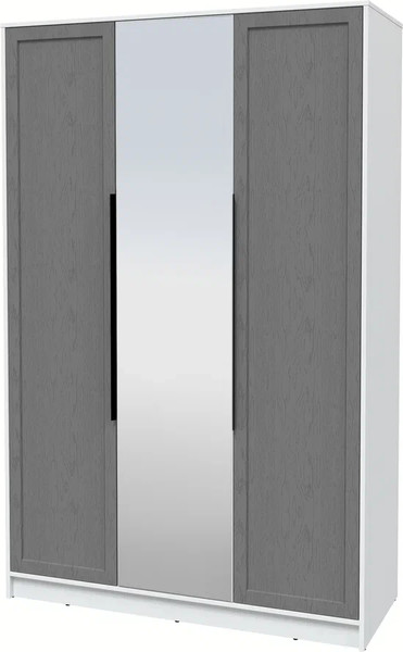 Изображение товара Шкаф Интерлиния Концепт Тренд КТ-Ш3(з) (белый платинум/дуб серый)