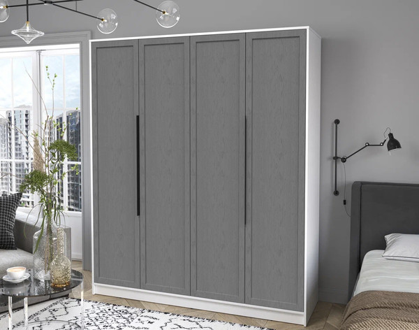 Изображение товара Шкаф Интерлиния Концепт Тренд КТ-Ш4 (белый платинум/дуб серый)