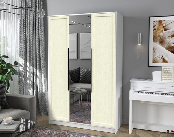 Изображение товара Шкаф Интерлиния Концепт Тренд КТ-Ш3(з) (белый платинум/дуб снежный)