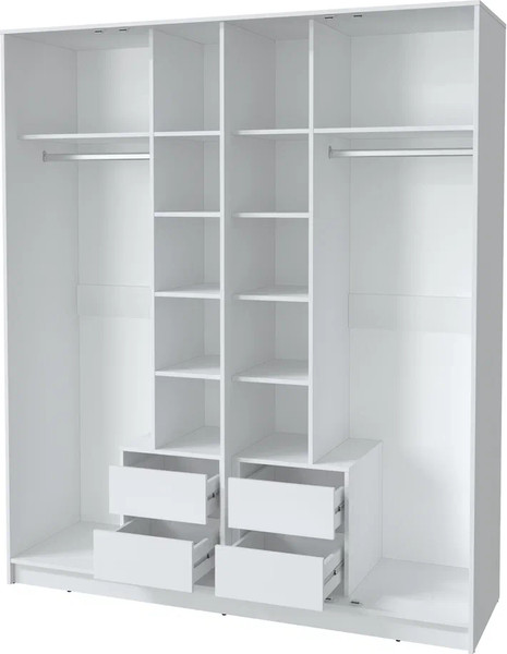 Изображение товара Шкаф Интерлиния Концепт Тренд КТ-Ш4(з) (белый платинум/изумруд)