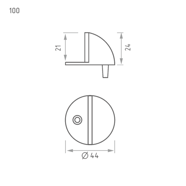 Изображение товара Ограничитель дверной Нора-М 100 / 4544 (хром, хедер)