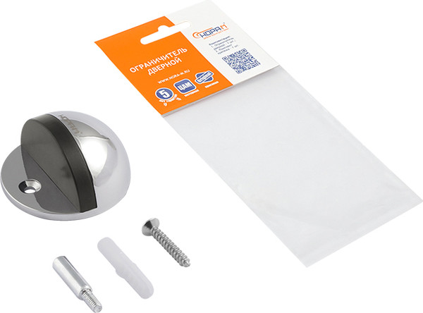 Изображение товара Ограничитель дверной Нора-М 100 / 4544 (хром, хедер)