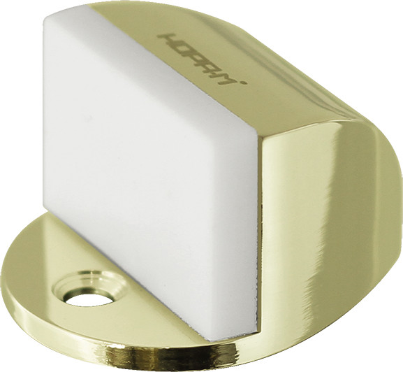 Изображение товара Ограничитель дверной Нора-М 107 / 7259 (золото, с белой резинкой, хедер)