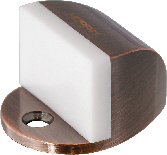 Изображение товара Ограничитель дверной Нора-М 107 / 7265 (старая медь, с белой резинкой, хедер)