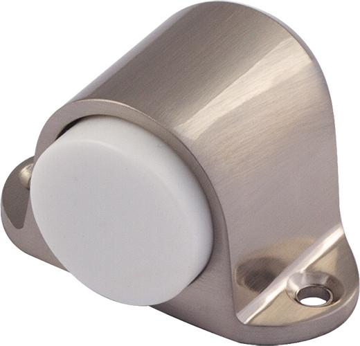 Изображение товара Ограничитель дверной Нора-М 108 / 7270 (матовый никель, с белой резинкой, хедер)