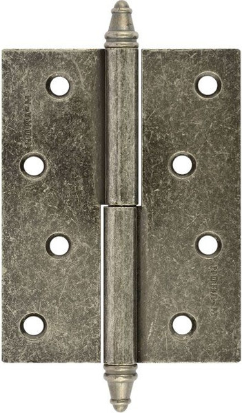 Изображение товара Петля дверная Нора-М 610-4 100x75x2.5 (левая, застаренное серебро)