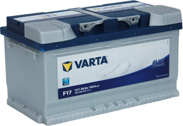 Изображение товара Автомобильный аккумулятор Varta Blue F17 80R L4 R+ (80А/ч)