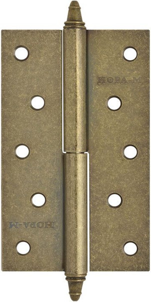 Изображение товара Комплект петель дверных Нора-М 610-5 125x75x2.5 (правая, застаренная бронза)