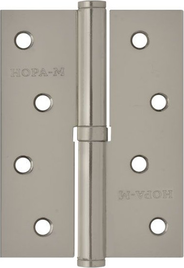 Изображение товара Петля дверная Нора-М 750-4 100x75x2.5 (левая, матовый никель)