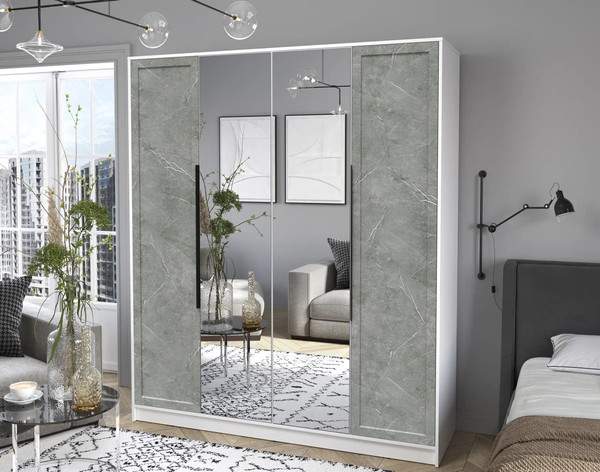 Изображение товара Шкаф Интерлиния Концепт Тренд КТ-Ш4(з) (белый платинум/керамика)