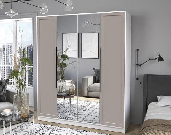 Изображение товара Шкаф Интерлиния Концепт Тренд КТ-Ш4(з) (белый платинум/луна)