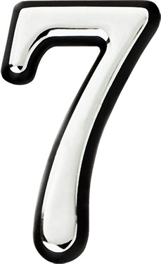 Изображение товара Цифра дверная Нора-М 7 55мм самоклеющаяся / 19483 (хром, пластик)