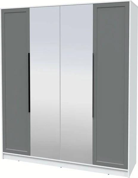 Изображение товара Шкаф Интерлиния Концепт Тренд КТ-Ш4(з) (белый платинум/серый)