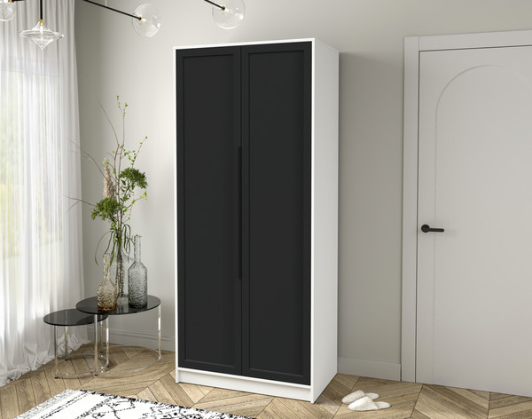 Изображение товара Шкаф Интерлиния Концепт Тренд КТ-Ш2 (белый платинум/черный)