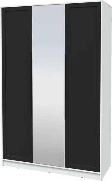 Изображение товара Шкаф Интерлиния Концепт Тренд КТ-Ш3(з) (белый платинум/черный)
