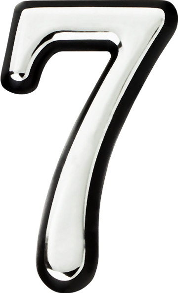 Изображение товара Цифра дверная Нора-М 7 100мм самоклеющаяся / 19466 (хром, пластик)