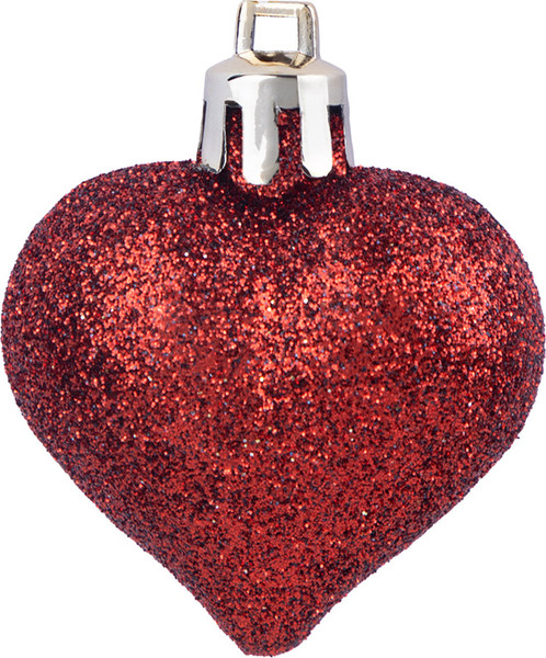 Изображение товара Набор елочных игрушек Волшебная страна Сердечки бордовые / 110446 (10шт)