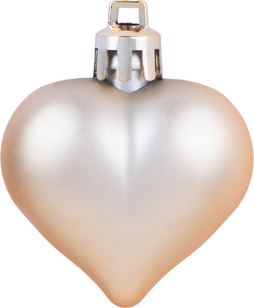 Изображение товара Набор елочных игрушек Волшебная страна Сердечки золотые / 110444 (10шт)