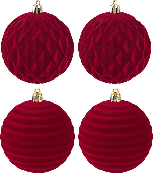 Изображение товара Набор шаров новогодних Волшебная страна Бордо 110476 (4шт)