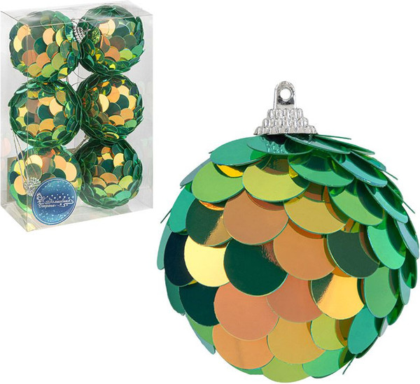 Изображение товара Набор шаров новогодних Волшебная страна Русалка 110452 (6шт)