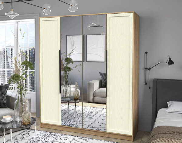 Изображение товара Шкаф Интерлиния Концепт Тренд КТ-Ш4(з) (дуб золотой/дуб снежный)