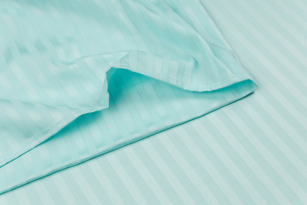 Изображение товара Комплект постельного белья Samsara Страйп-сатин 1.5сп 50х70 (синий)