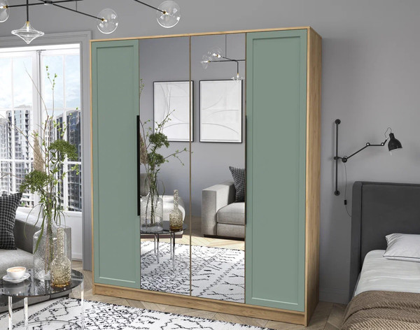 Изображение товара Шкаф Интерлиния Концепт Тренд КТ-Ш4(з) (дуб золотой/мята)