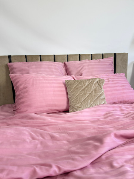 Изображение товара Комплект постельного белья Samsara Страйп-сатин Евро 50х70 (пыльная роза)