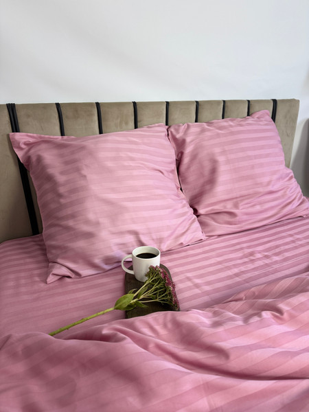 Изображение товара Комплект постельного белья Samsara Страйп-сатин Дуэт 70х70 (пыльная роза)