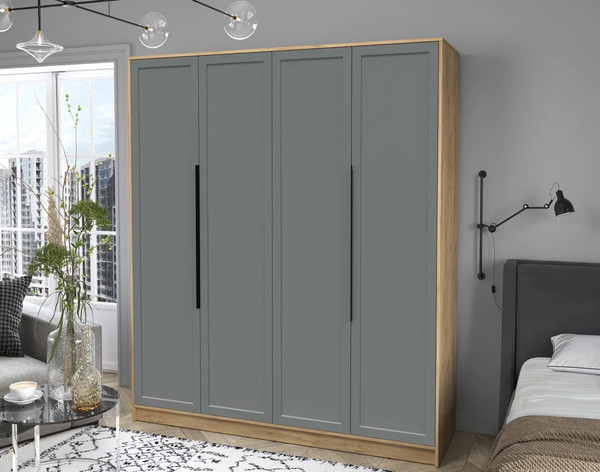 Изображение товара Шкаф Интерлиния Концепт Тренд КТ-Ш4 (дуб золотой/серый)