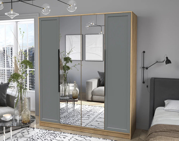 Изображение товара Шкаф Интерлиния Концепт Тренд КТ-Ш4(з) (дуб золотой/серый)