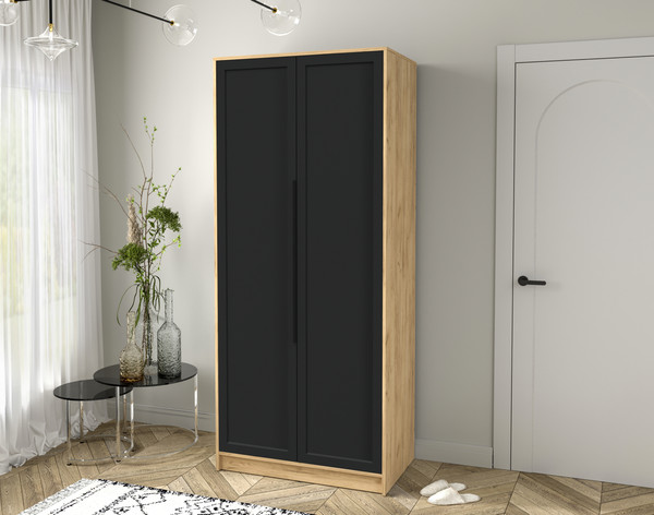 Изображение товара Шкаф Интерлиния Концепт Тренд КТ-Ш2 (дуб золотой/черный)