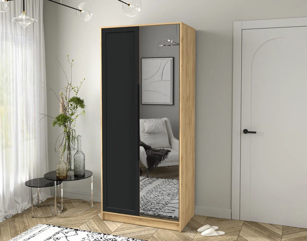 Изображение товара Шкаф Интерлиния Концепт Тренд КТ-Ш2(з) (дуб золотой/черный)