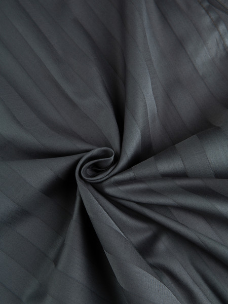 Изображение товара Комплект постельного белья Samsara Страйп-сатин Евро 70х70 (черный)