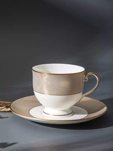 Изображение товара Чашка с блюдцем Narumi Золотой алмаз / NAR-51010-2423/51010-1217