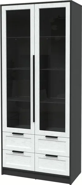 Изображение товара Шкаф с витриной Интерлиния Концепт Тренд КТ-ШВ2 (антрацит/дуб полярный)