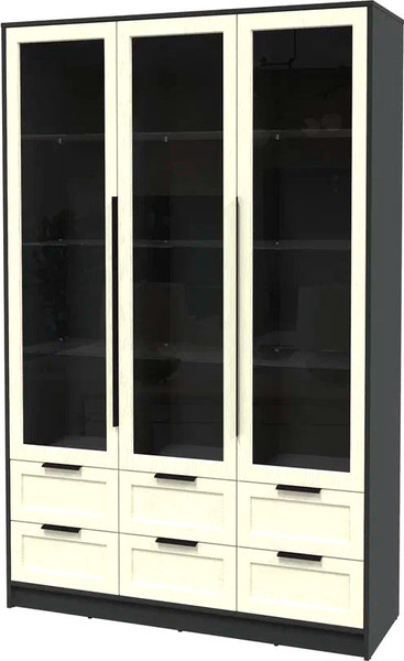 Изображение товара Шкаф с витриной Интерлиния Концепт Тренд КТ-ШВ3 (антрацит/дуб снежный)