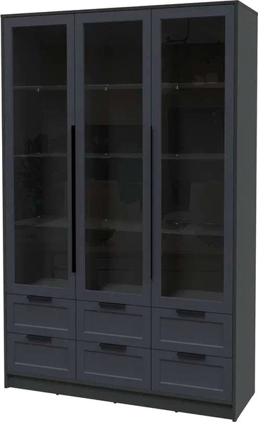 Изображение товара Шкаф с витриной Интерлиния Концепт Тренд КТ-ШВ3 (антрацит/пепел)